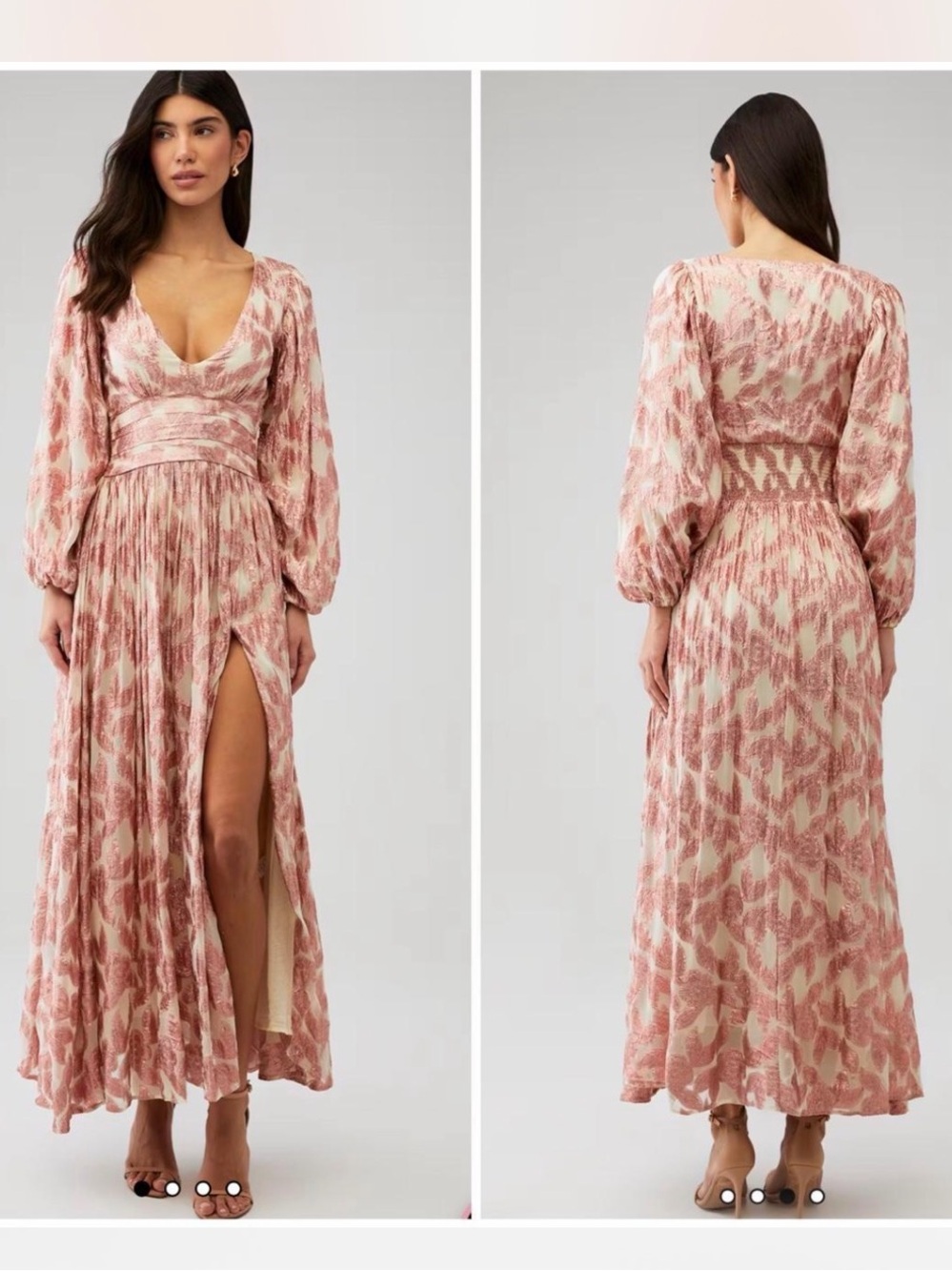 Jen’s Pirate Booty Rising Star Lapis Maxi Dress Rose Gold Metallic Medium M long